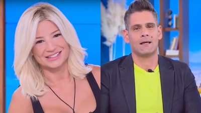 Η Φαίη Σκορδά και ο Δημήτρης Ουγγαρέζος στο Buongiorno