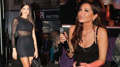 Η Δέσποινα Βανδή με την Σταματίνα Τσιμτσιλή στον Votaniko