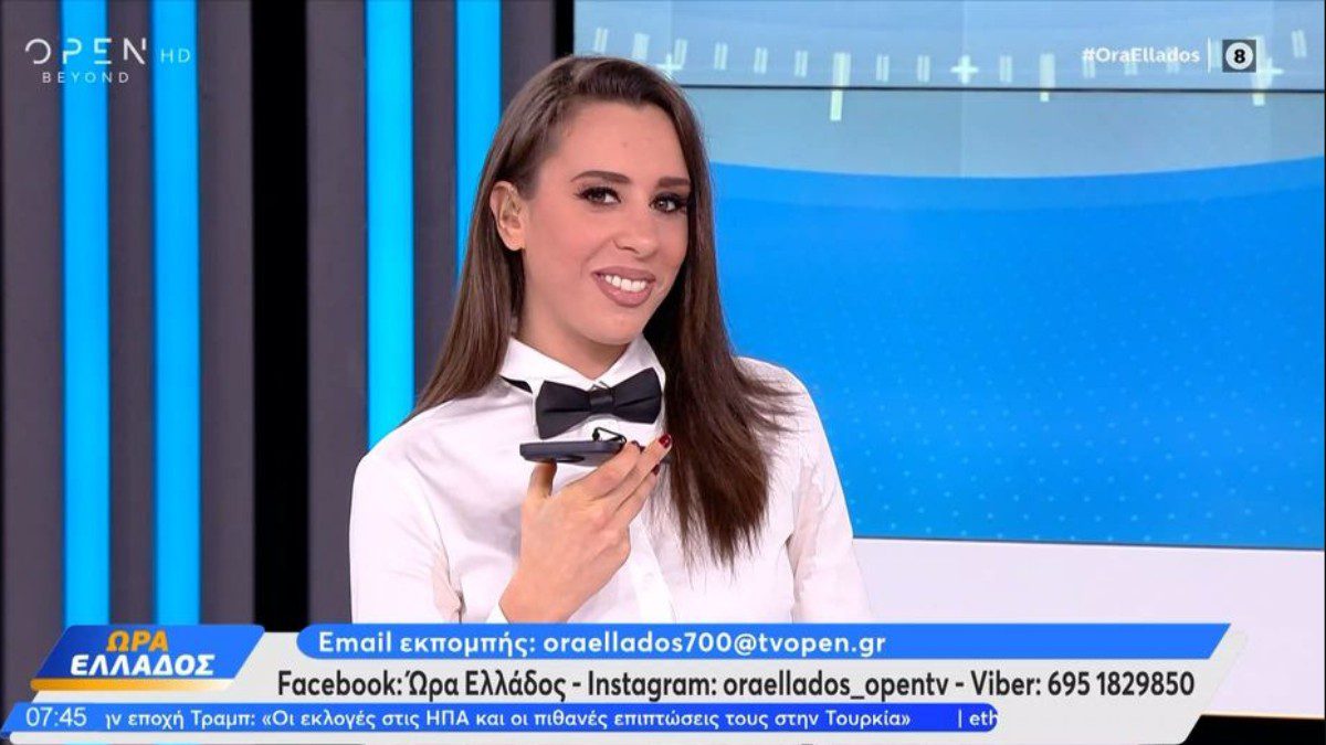 Η Μαριάννα Γεωργαντή στο πλατό του Ωρα Ελλαδος