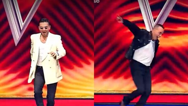 Ο Πάνος Μουζουράκης και ο Χρήστος Μάστορας στη σκηνή του voice