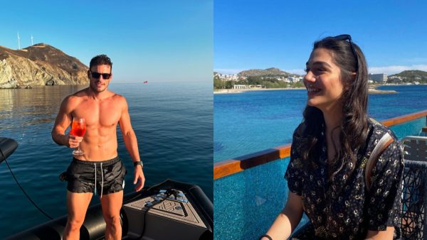 Ο Δημήτρης Φιντιρίκος με μαγιό στο σκάφος και η Μελίνα Νικολαϊδη σε πλοίο