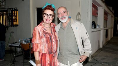 Η Φωτεινή Ντεμίρη και ο Χάρης Γρηγορόπουλος σε βραδινή έξοδο.