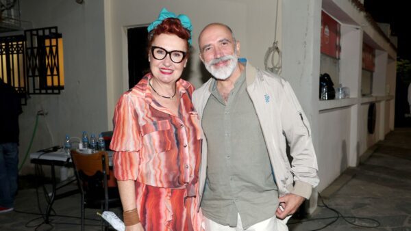 Η Φωτεινή Ντεμίρη και ο Χάρης Γρηγορόπουλος σε βραδινή έξοδο.