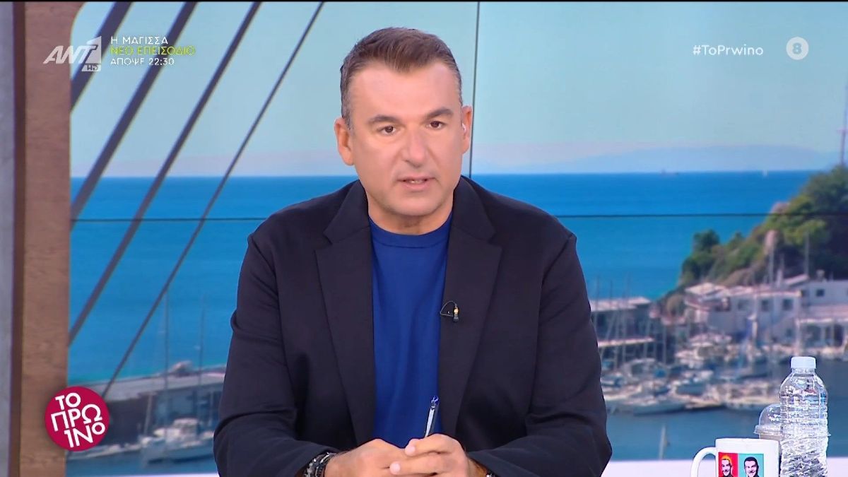 Ο Γιώργος Λιάγκας στο πλατό του Πρωινού