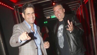 Ο Γιώργος Λιάγκας με τον Δημήτρη Ουγγαρέζο