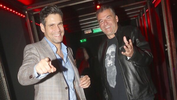 Ο Γιώργος Λιάγκας με τον Δημήτρη Ουγγαρέζο