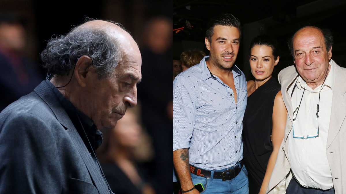 Ο Μανουσάκης με σκυμμένο κεφάλι και ο Μανουσάκης με Κορινθίου και Αϊβάζη αγκαλιά