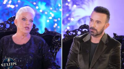 Η Νανά Παλαιτσάκη στο πλατό της εκπομπής Status