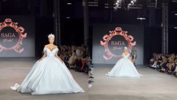 Η Αλεξάνδρα Παναγιώταρου με νυφικό στο Athens Fashion Week