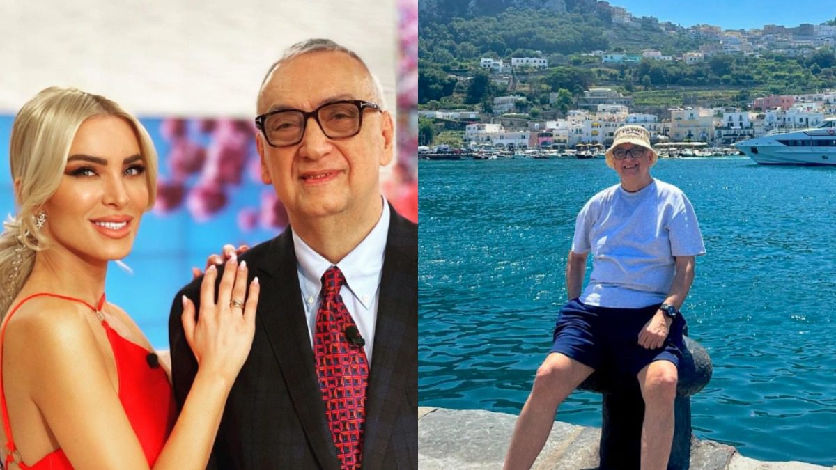 Ο Δημήτρης Σούρας αγκαλιά με την Κατερίνα Καινούργιου και μόνος του μπροστά στη θάλασσα με καπέλο