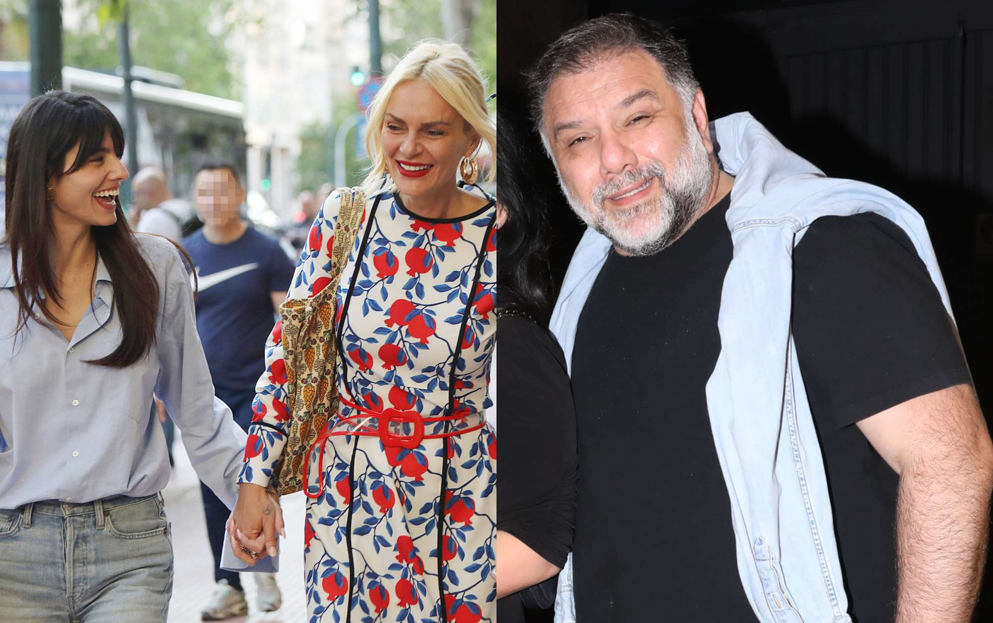 Η Ηλιάνα Παπαγεωργίου, η Έλενα Χριστοπούλου και ο Γρηγόρης Αρναούτογλου.