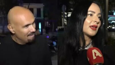 Η Ζενεβιέβ Μαζορί και ο Δημήτρης Σκουλός.