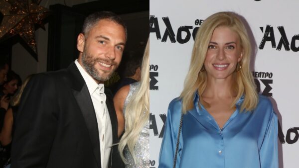 Η Ευαγγελία Αραβανή με τον Σπύρο Λάζαρη