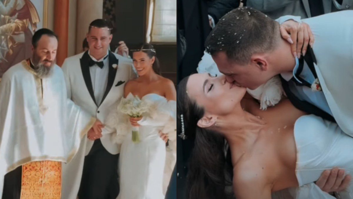 Η Ιζαμπέλλα Φούλοπ και ο Γιώργος Δερβίσης στον γάμο τους