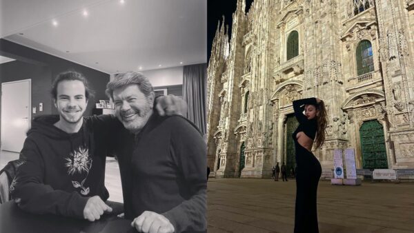 Άγγελος Λάτσιος με τον μπαμπά του και η Άντρεα Χριστοδούλου