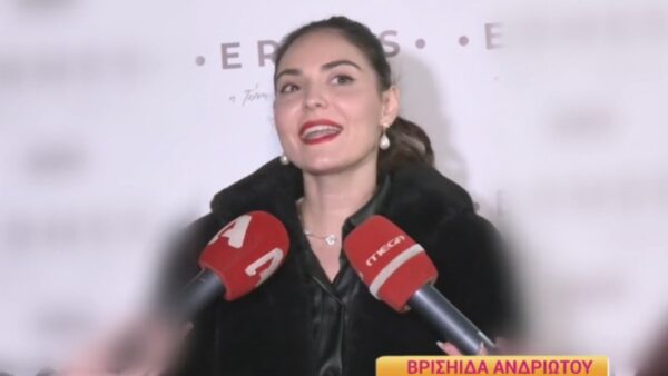 Η Βρισηίδα Ανδριώτου μπροστά στις κάμερες