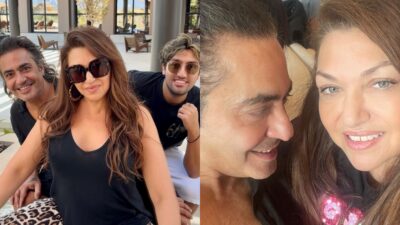 Η Καίτη Γαρμπή με τον Διονύση Σχοινά και τον γιο τους, αλλά και μόνοι τους