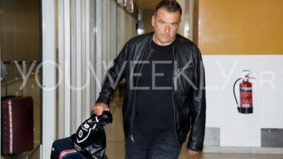 Ο Γιώργος Λιάγκας στο αεροδρόμιο