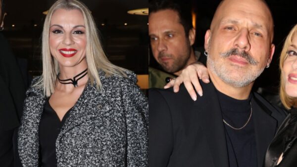 Η Ματίνα Νικολάου και ο Νίκος Μουτσινάς σε βραδινή έξοδο.