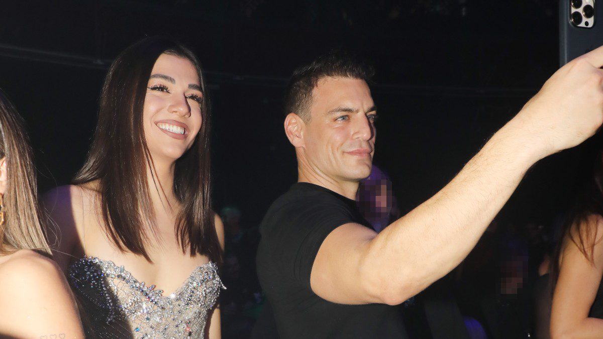 Η Μελίνα Νικολαϊδη και ο Δημήτρης Φιντιρίκος σε βραδινή έξοδο.