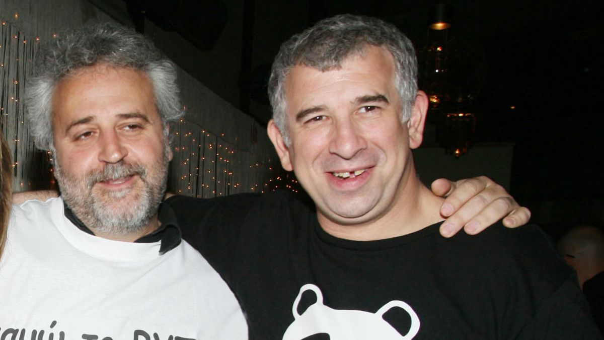 Ο Βασίλης Θωμόπουλος και ο Πέτρος Φιλιππίδης το 2007.