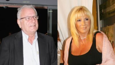 Ο Κώστας Χαρδαβέλλας αριστερά και η Δήμητρα Λιάνη δεξιά