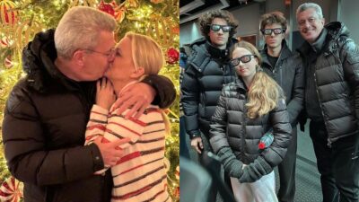 Ο Νίκος Χατζηνικολάου με την οικογένειά του