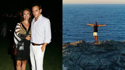 Ο Κάρολος Βιδάλης με τη μητέρα του και μόνος του