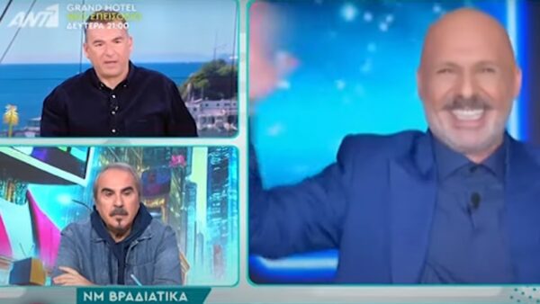 Ο Γιώργος Λιάγκας, ο Βαγγέλης Περρής και ο Νίκος Μουτσινάς