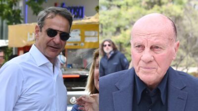 Ο Κυριάκος Μητσοτάκης και ο Μίμης Δομάζος