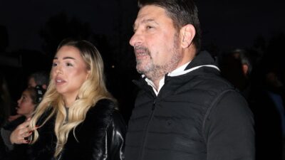 Ο Νίκος Χαρδαλιάς με την κόρη του, Ιωάννα Χαρδαλιά σε βραδινή τους έξοδο.