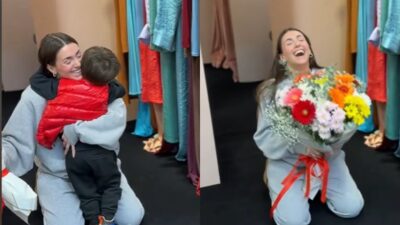 Η Ιωάννα Σιαμπάνη αγκαλιάζει τον γιο της