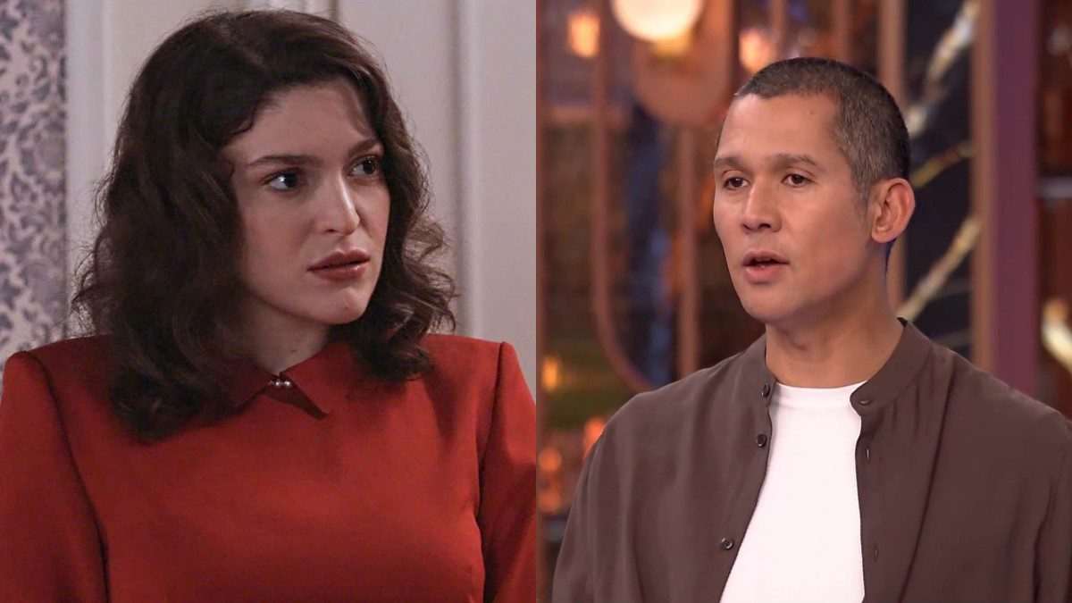 Σκηνή από το Grand Hotel (αριστερά) σκηνή από το MasterChef με τον Κοντιζά (δεξιά)