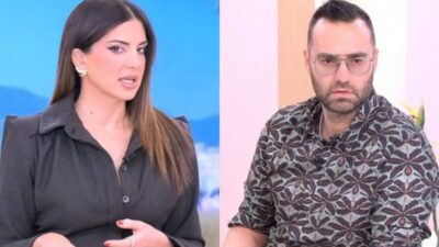 Η Σταματίνα Τσιμτσιλή και ο Κώστας Φραγκολιάς στο Happy Day.