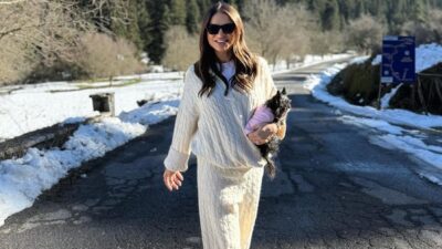 Η Ελένη Τσολάκη στα χιόνια