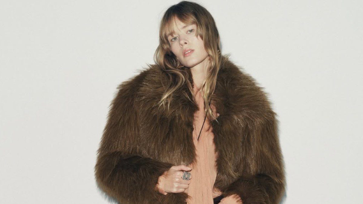 Zara χειμωνιάτικο σύνολο με γούνα