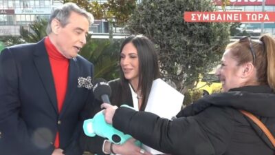 Η Ανθή Βούλγαρη με τον Χασαπόπουλο στην κάμερα του σταρ