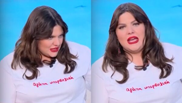 Η Δανάη Μπάρκα στο πλατό του Πάμε Δανάη