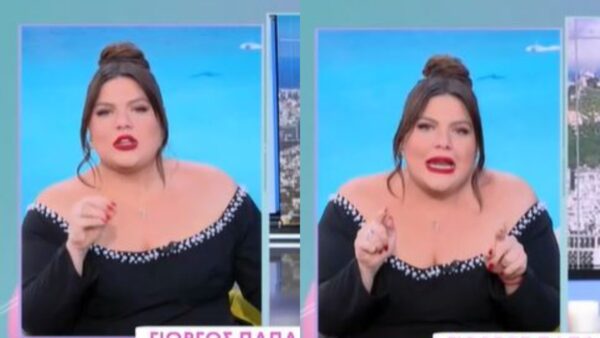 Η Δανάη Μπάρκα στο πλατό του Πάμε Δανάη