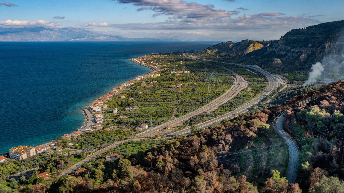 Δερβένι Κορινθίας από ψηλά
