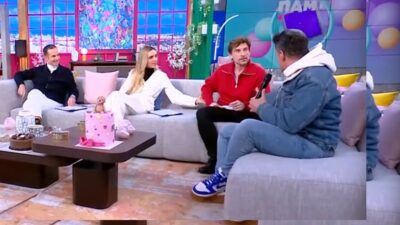 Ο άβολος διάλογος του Δημήτρη Ουγγαρέζου με τον Άρη Καβατζίκη στοι Πάμε Δανάη