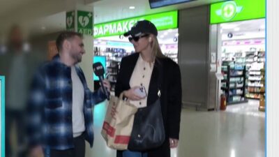 Η Δούκισσα Νομικού στο αεροδρόμιο