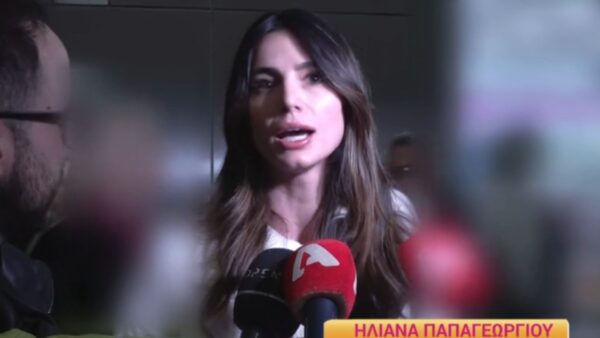 Η Ηλιάνα Παπαγεωργίου μπροστά στις κάμερες