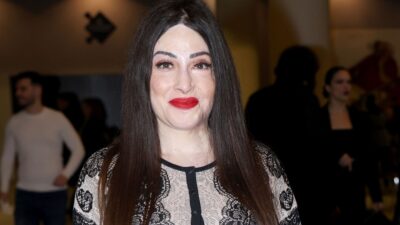 Η Ιωάννα Παλιοσπύρου σε δημόσια εμφάνισή της.