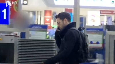 Ο Κωνσταντίνος Αργυρός στο αεροδρόμιο
