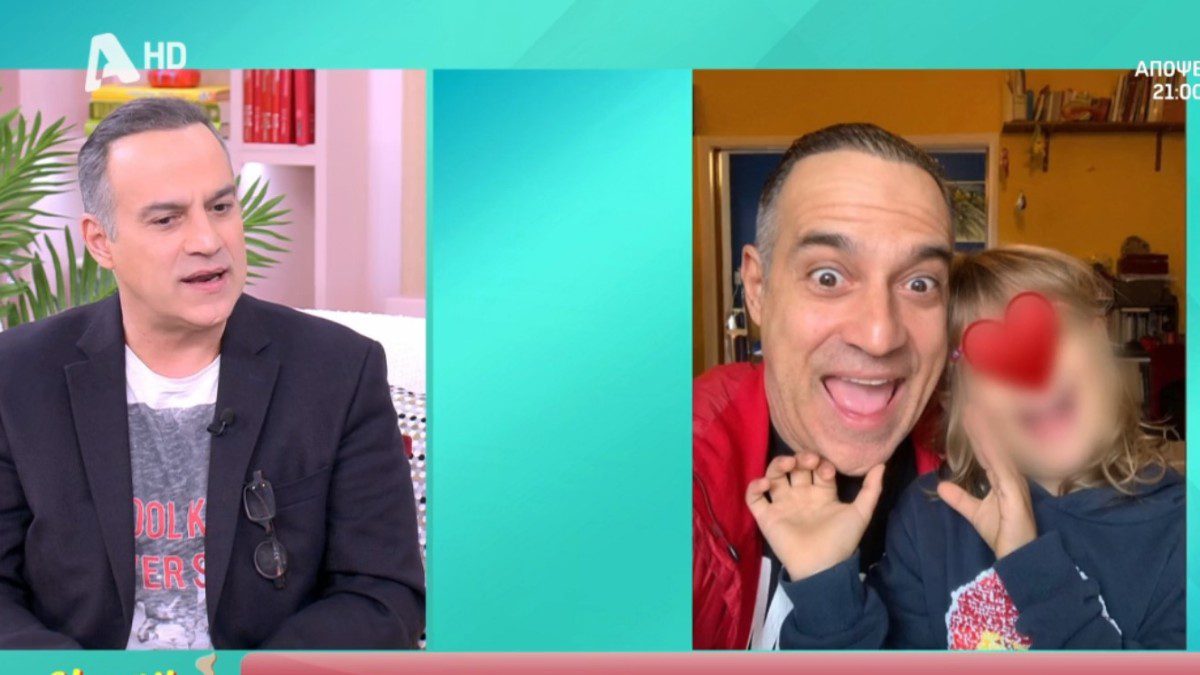 Ο Κρατερός Κατσούλης στο πλατό του Happy Day