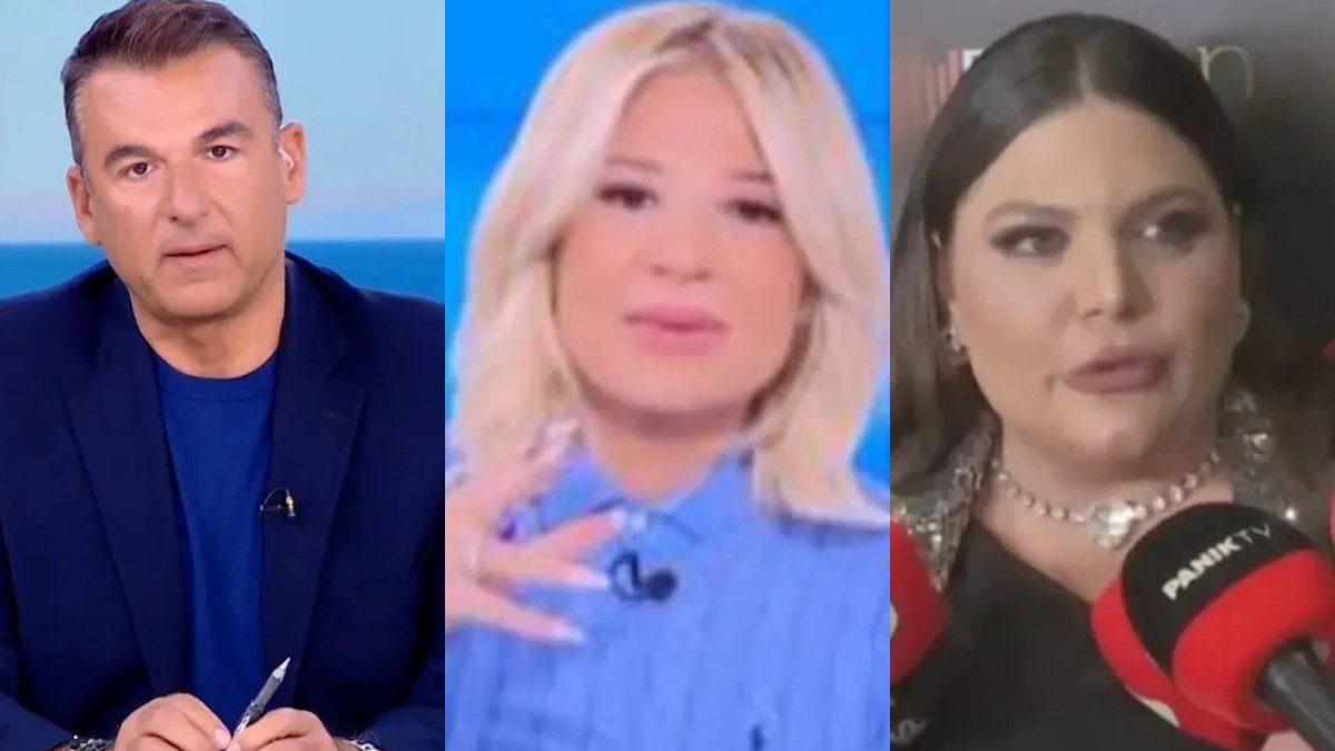 Ο Γιώργο Λιάγκας η Φαίη Σκορδά και η Δανάη Μπάρκα