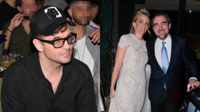 Ο Νίνο και η Χρυσή Βαρδινογιάννη με τον Νικόλαο Ντε Γκρες