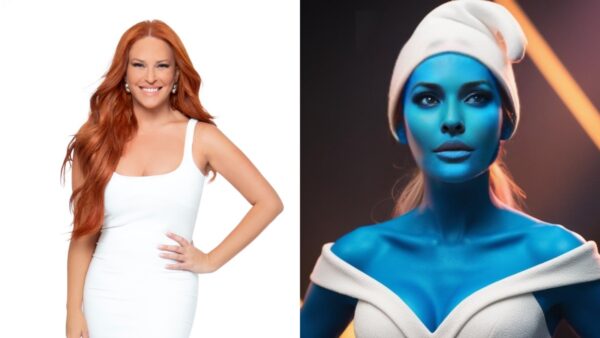 Η Σίσσυ Χρηστίδου ντυμένη στρουμφίτα