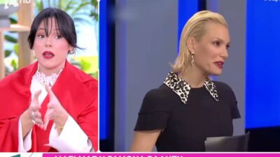 Η Ραμόνα Βλαντή και δίπλα η Βίκυ Καγιά